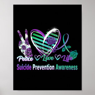 Peace Kärlek Life Suicide Awareness Semi Colon Gif Poster
