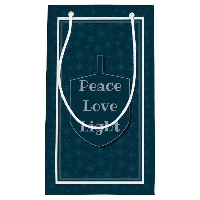 Peace Kärlek Light Dreidel Star Snöflingor (Framsidan)