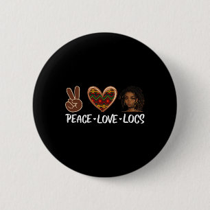 Peace Kärlek Locs Black Melanin Women African Hist Knapp