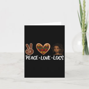 Peace Kärlek Locs Black Melanin Women African Hist Kort