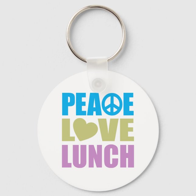 Peace Kärlek Lunch Nyckelring (Framsida)