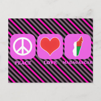 Peace Kärlek Madagaskar Vykort