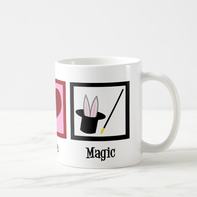 Peace Kärlek Magic Cute Magician Kaffemugg (Höger)