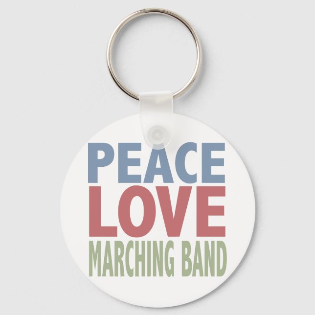 Peace Kärlek Marching Band Nyckelring (Framsida)