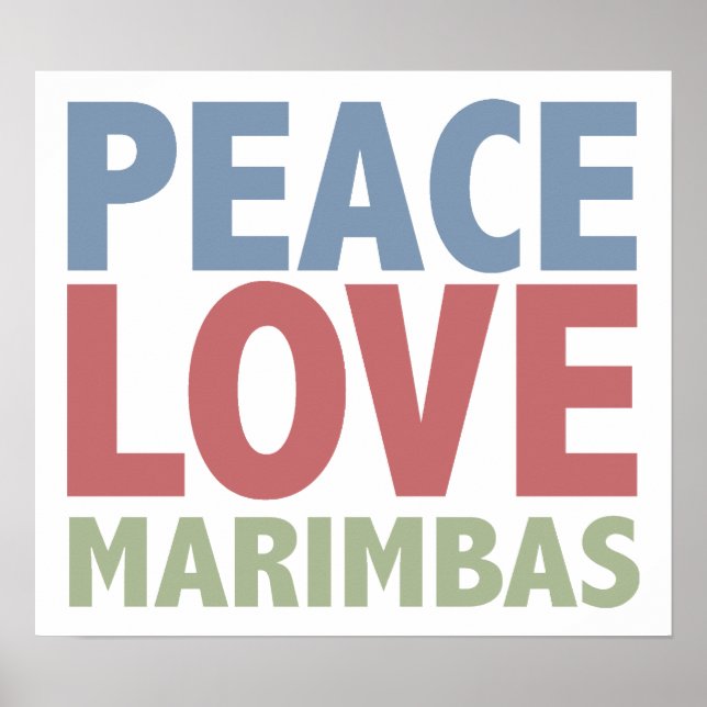 Peace Kärlek Marimbas Poster (Framsidan)