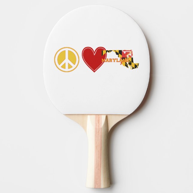 Peace Kärlek Maryland Pingisracket (Framsidan)