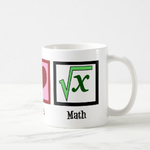 Peace Kärlek Math Kaffemugg