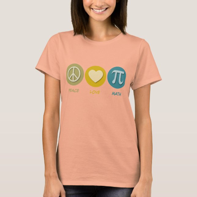 Peace Kärlek Math Tee (Framsida)