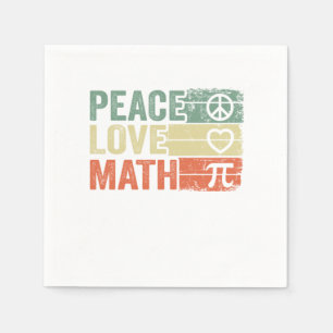 Peace Kärlek Math Vintage Math Nerd Retro Funny Ma Pappersservett