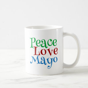 Peace Kärlek Mayonnaise Funny Mayo Kaffemugg