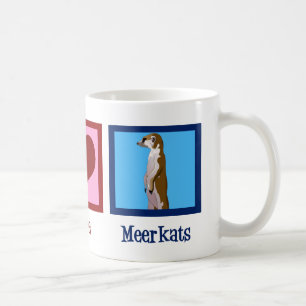 Peace Kärlek Meerkats Kaffemugg