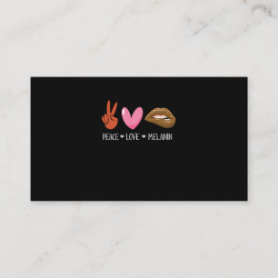 Peace Kärlek Melanin Black Women Pride Afro Afric Visitkort