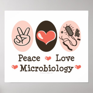 Peace Kärlek Microbiology Poster