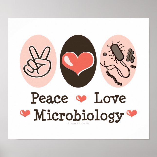 Peace Kärlek Microbiology Poster (Framsidan)