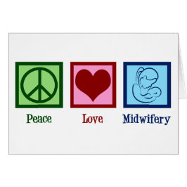 Peace Kärlek Midwifery Cute Midfru Card Hälsningskort