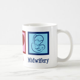 Peace Kärlek Midwifery Cute Midfru Kaffemugg
