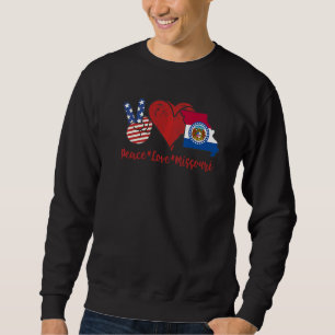 Peace Kärlek Missouri Lång Ärmad Tröja