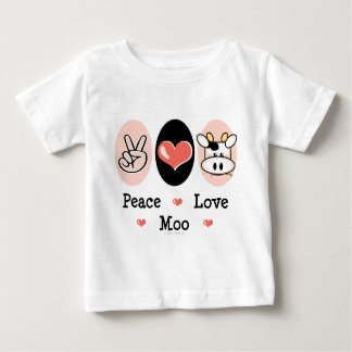 Peace Kärlek Moo Cow Infant Långärmad Tee Shirt