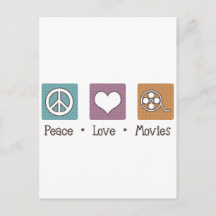 Peace Kärlek Movies Vykort