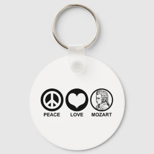 Peace Kärlek Mozart Nyckelring