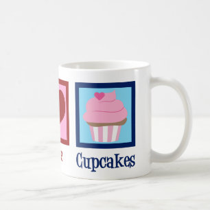 Peace Kärlek Muffinss Cute Baker Kaffemugg