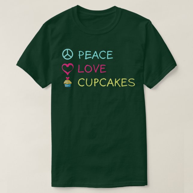Peace Kärlek Muffinss- - fnuny Baking Frosting Del T Shirt (Design framsida)