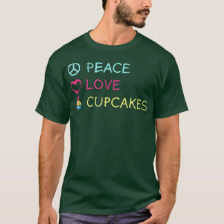 Peace Kärlek Muffinss- - fnuny Baking Frosting Del T Shirt