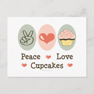 Peace Kärlek Muffinss vykort