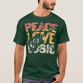 Peace Kärlek Music Guitar Player T Shirt