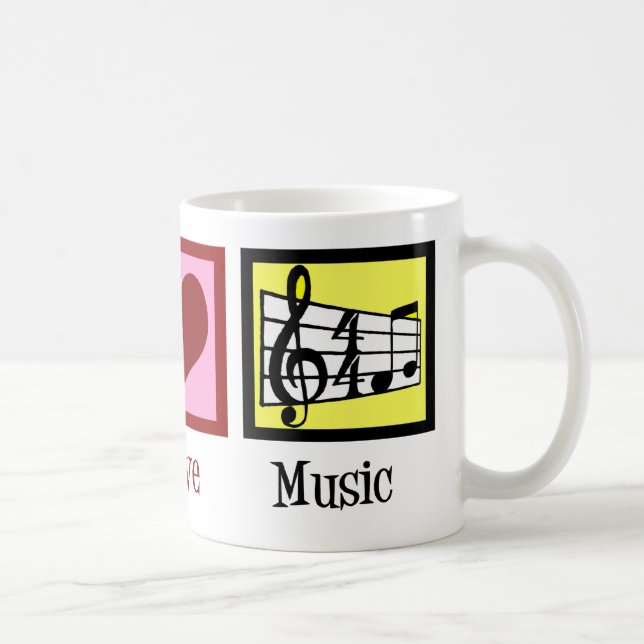 Peace Kärlek Music Kaffemugg (Höger)