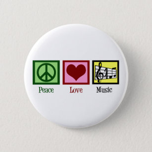Peace Kärlek Music Knapp