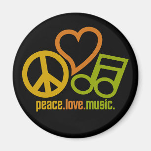 Peace Kärlek Music Magnet