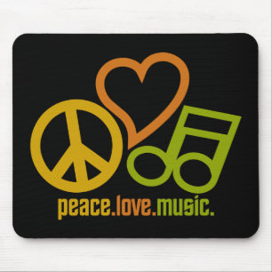 Peace Kärlek Music mousepad Musmatta