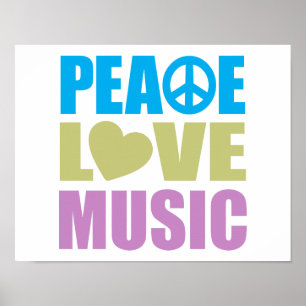 Peace Kärlek Music Poster