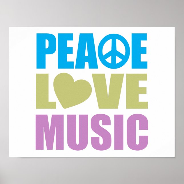 Peace Kärlek Music Poster (Framsidan)