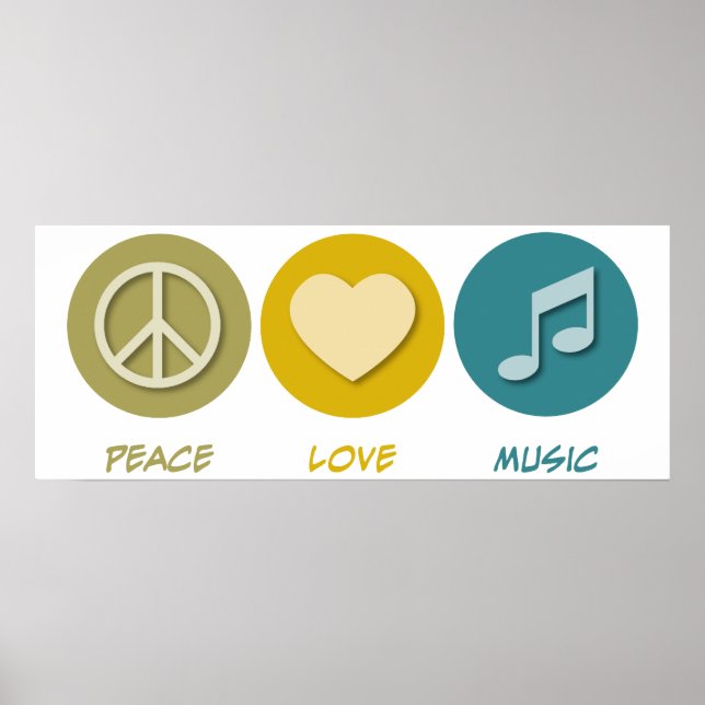 Peace Kärlek Music Poster (Framsidan)