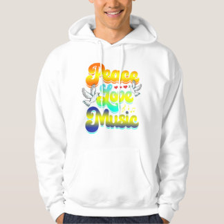 Peace Kärlek Music Rave Festival Musical Hippie Hoodie