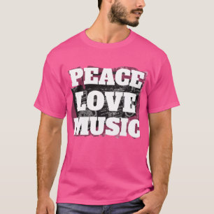 Peace Kärlek Music Retro Boombox T Shirt