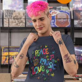 Peace Kärlek Music T Shirt