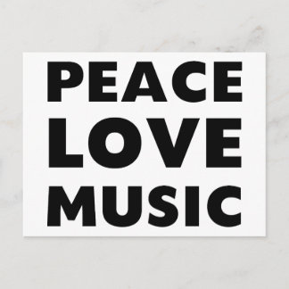 Peace Kärlek Music Vykort