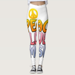Peace kärlek musik. leggings