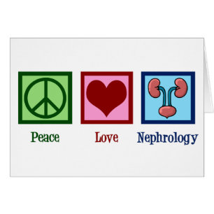 Peace Kärlek Nephrology Office Helgdag Card Hälsningskort