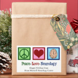 Peace Kärlek Neurology Anpassningsbar Neurolog Rektangulärt Klistermärke<br><div class="desc">Peace Neurology-helgdag-presentdekaler för en neurolog som specialiserar sig på hjärnsjukdomar och neurovetenskap. En coola neurokirurg eller neurologisk sjuksköterska med julklapp.</div>