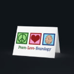 Peace Kärlek Neurology Helgkort<br><div class="desc">Fredsneurologiska julkort i Kärlek för en neurolog som specialiserar sig på hjärnsjukdomar och neurovetenskap. En coola neurokirurg eller neurologisk sjuksköterska närvarande.</div>