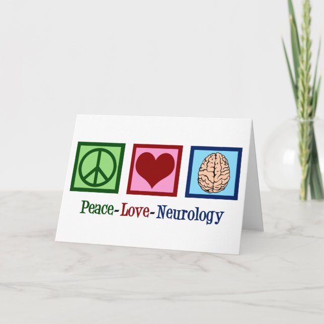 Peace Kärlek Neurology Helgkort (Framsida)