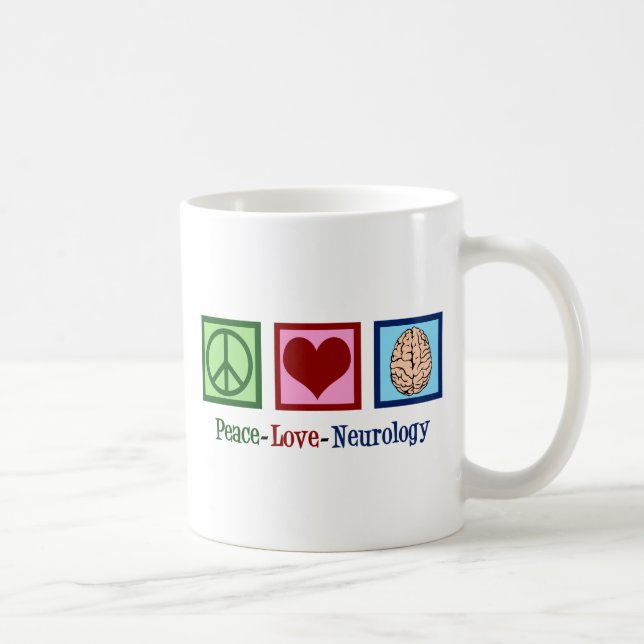 Peace Kärlek Neurology - Neurolog Kaffemugg (Höger)