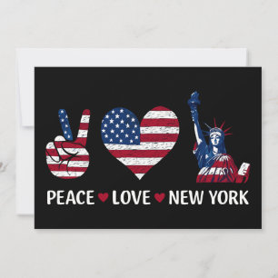 Peace Kärlek New York Inbjudningar