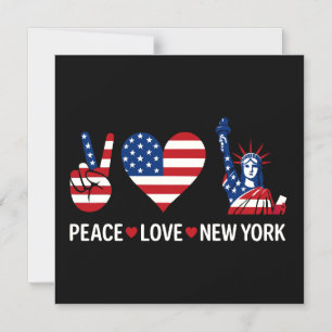 Peace Kärlek New York Magnetisk Inbjudningskort