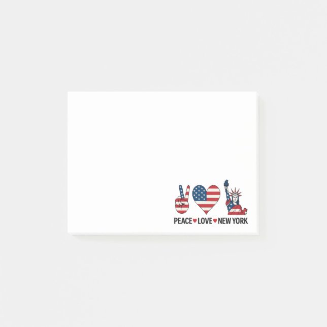 Peace Kärlek New York Post-it Block (Framsida)