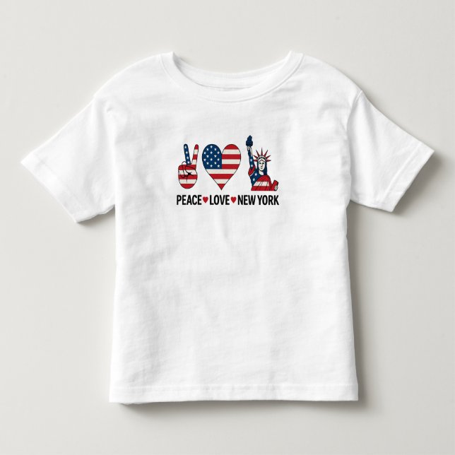Peace Kärlek New York T Shirt (Framsida)